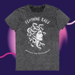 Feminine Rage denim look T Shirt