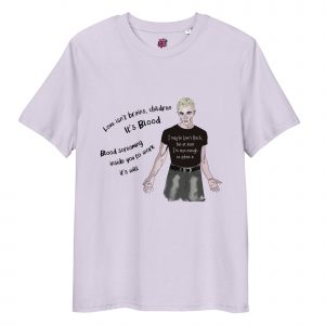 Spike Love is Blood Unisex organic cotton T